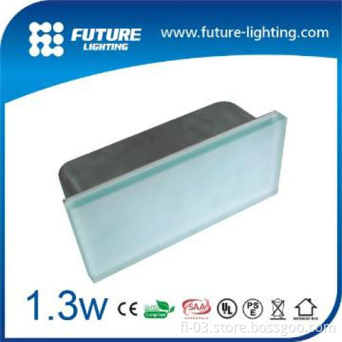 Green color CREE 100*100 outdoor led tough glass brick light IP67